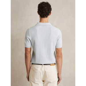 REISS LANCASTER Open Collar Textured Polo Shirt